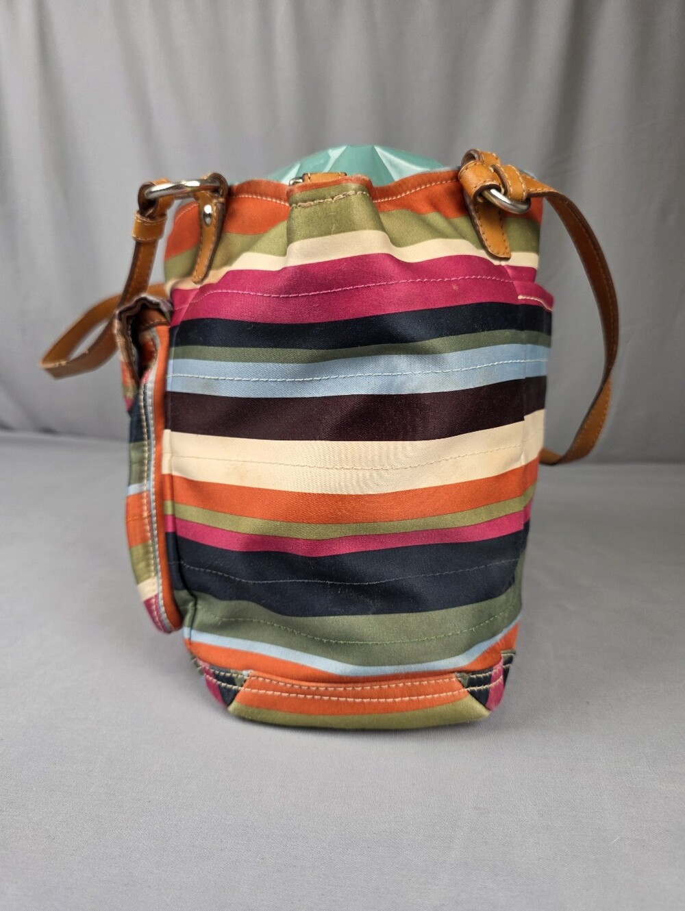 Vintage Coach Legacy Striped Shoulder Bag Purse 11 x 14 x 5 - Picture 5 of 13